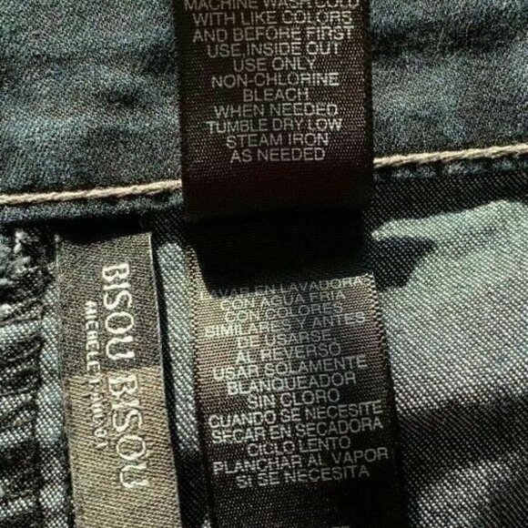 - Bisou Bisou Womens Jeans Dark Denim Zippered Pockets in Front Size 8 - Picture 4 of 6